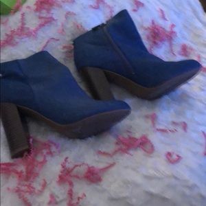 Denim ankle boots